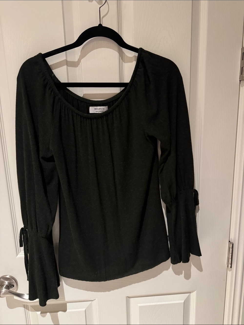 Bailey 44 size med Blackish Long-Sleeve Peasant Top worn once.
